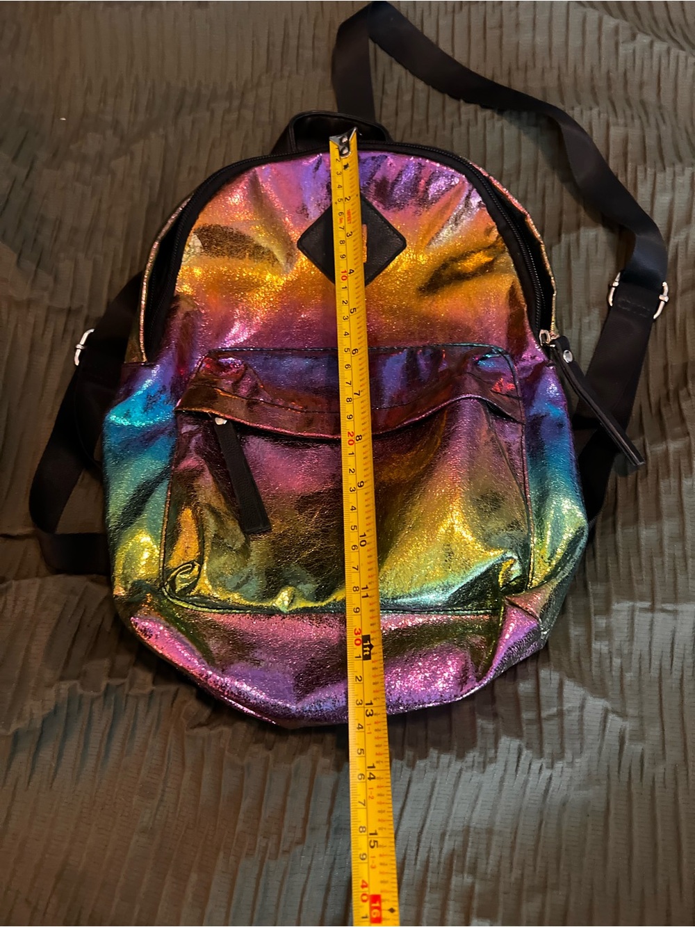 Iridescent Rainbow Glitter Mini Backpack - Unbranded